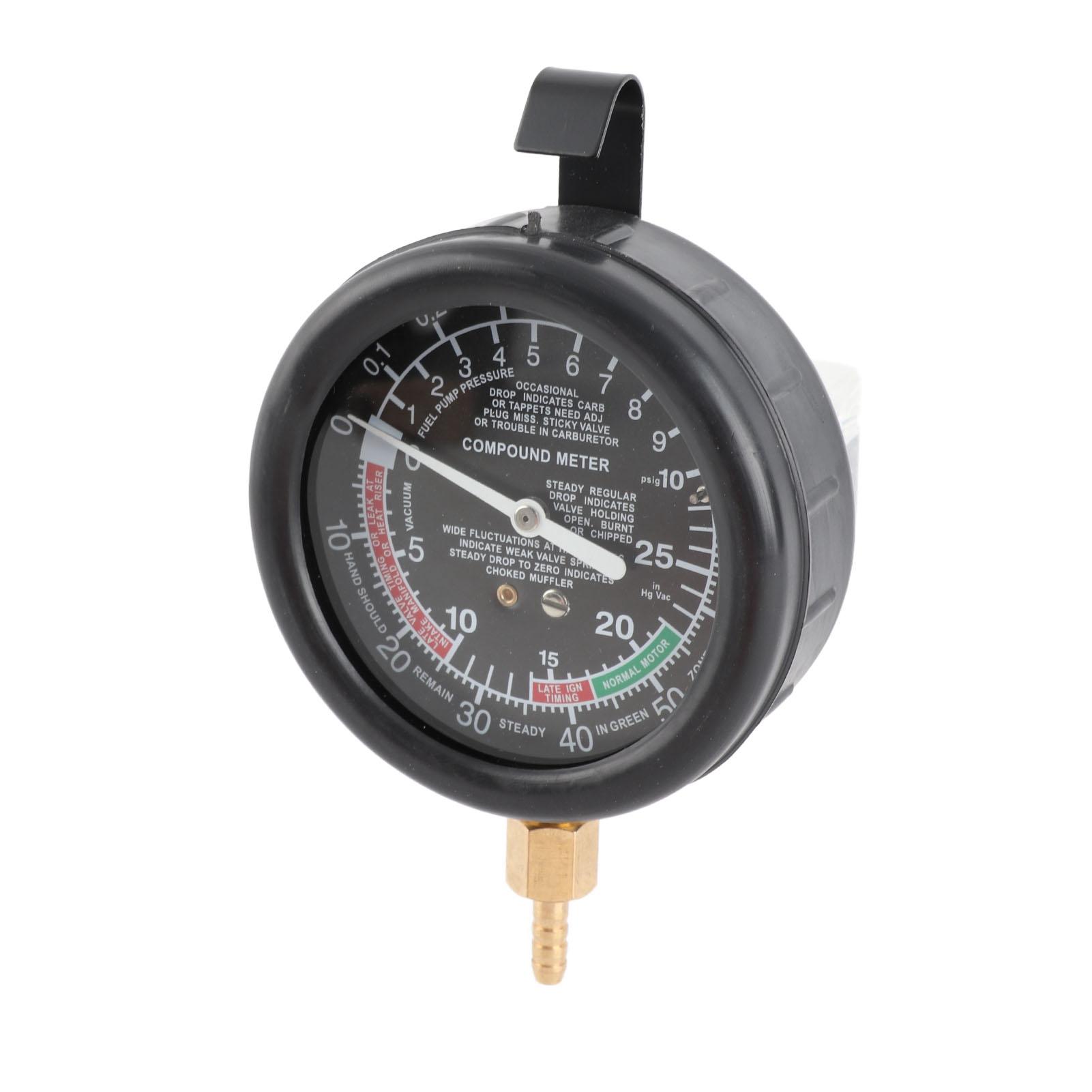 

Вакуумметр паливного насоса Манометр Діагностика тиску карбюратора Інструмент для перевірки витоків Універсальний для автомобіля