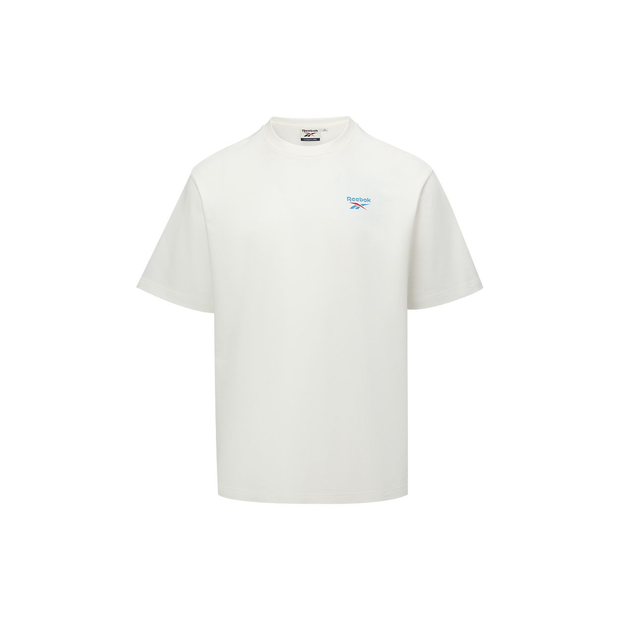 Reebok Logo Print Comfortable Round Neck Short Sleeve T-Shirt Unisex Tops White 25SRE407UGW1 L
