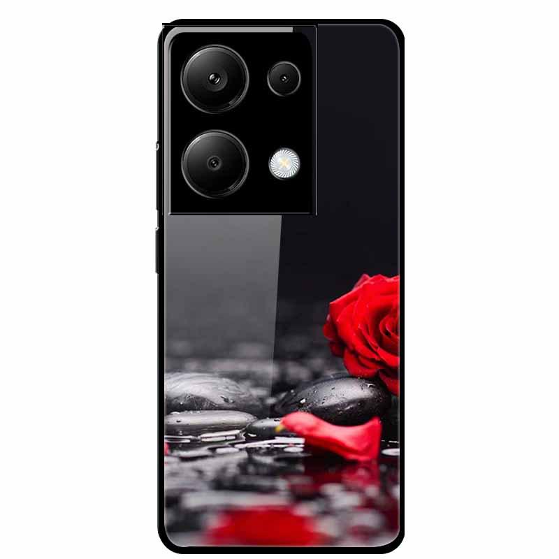 Redmi NOTE 13 PRO 4G Case with Tempered Glass & Aesthetic Color Painting