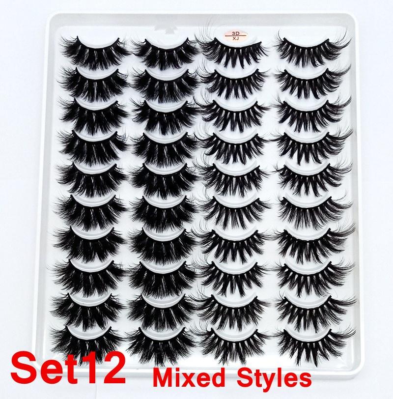 8/20 párov 15-20 mm prírodné 3D umelé mihalnice Makeup Kit Mink Lashes Predlžovanie norkových mihalníc