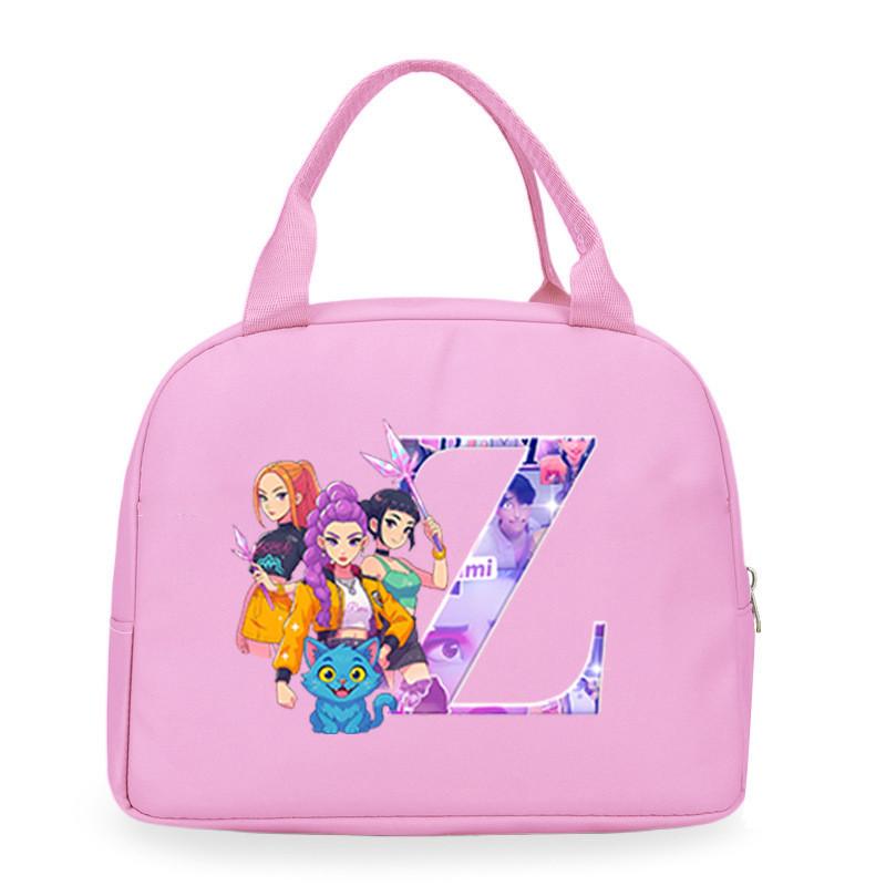Kinderen Meisjes Kpop Rumi Zoey Mira Derpy Sajaboys Bedrukt Student Waterdicht Maaltijd Lunchbox Tas Casual Handtas