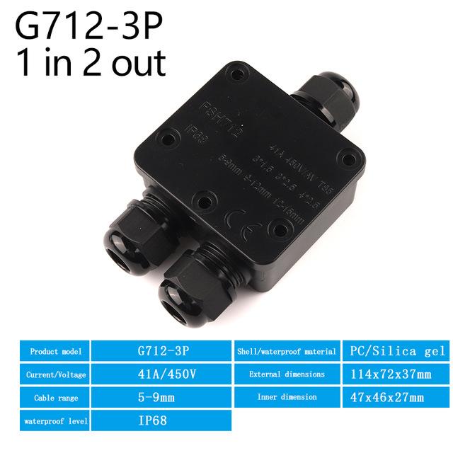 2/3 Way Electrical Outdoor Waterproof Cable Wire Connector IP68 41A/450V Junction Box With Terminal for Light Wiring Accessories