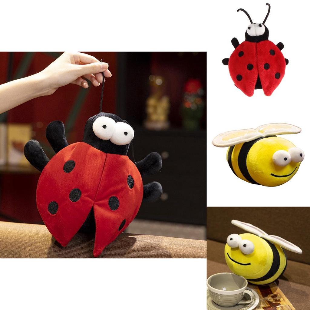 In Stock Cross-border New Arrival Insect Adventure Bee Ladybug Stuffed Animal Cartoon Flying Animal Plush Toy Gift