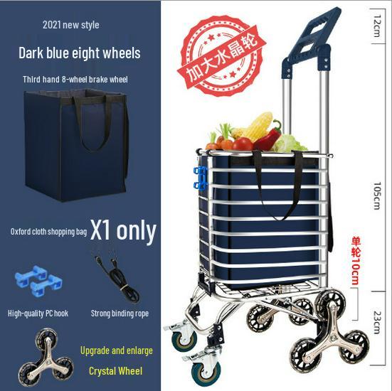 Chariot de Courses Pliant Portable Tianxi avec Roues pour Escaliers