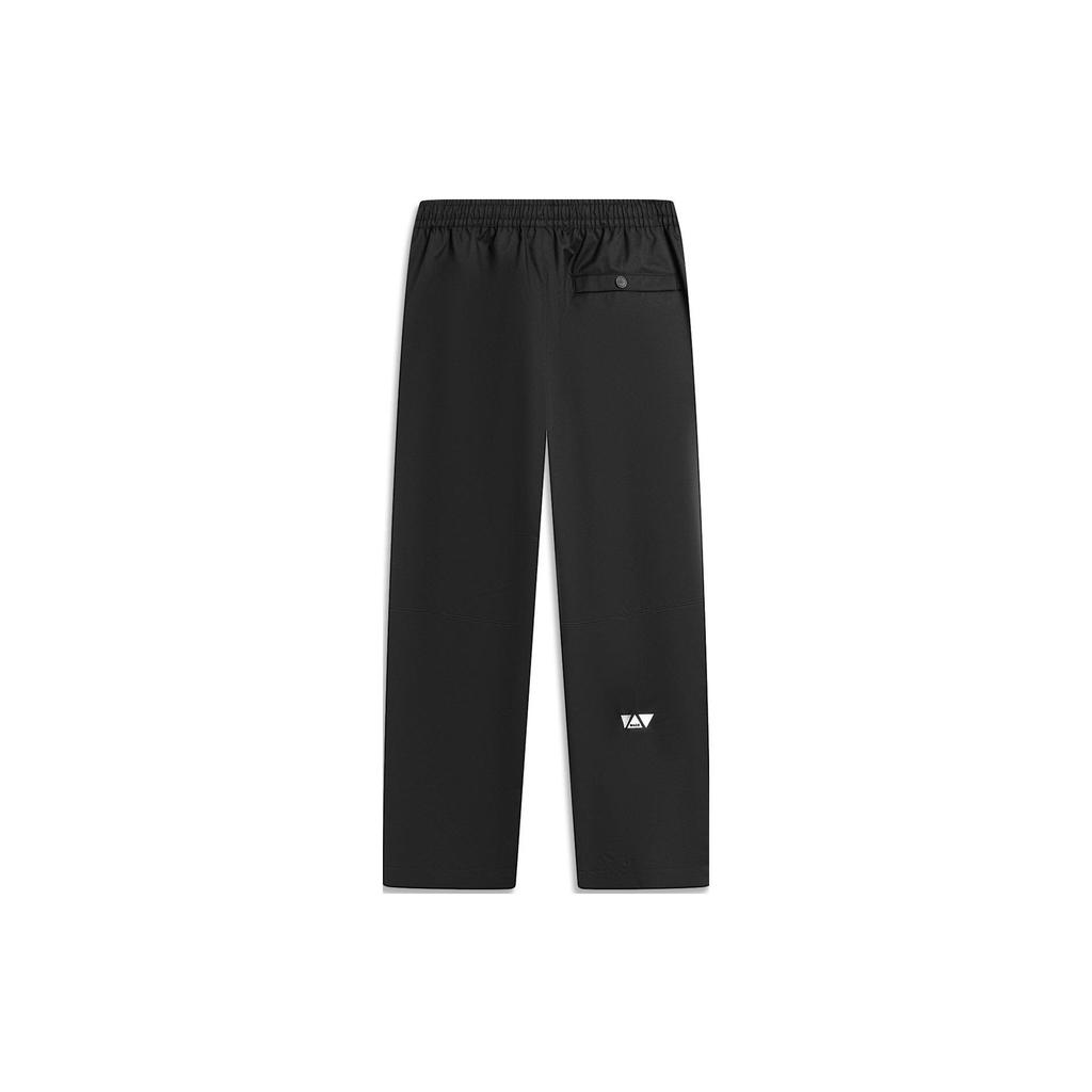 Li Ning Wade X Artist Cyril Kollaborationsserie Dreamer Thema Buchstabenprint Gerades Bein Webstoff Sporthose Unisex Hose Schwarz AYKT837-1