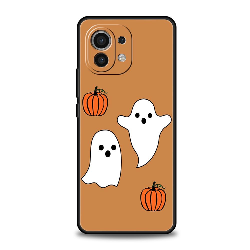 Phone Case For Xiaomi Mi 14 13 12 11 Lite 13T 12T 11x 11T 10T Pro 9T Note 10 Lite Cover Autumn Leaves Fall Fox Pumpkin Halloween