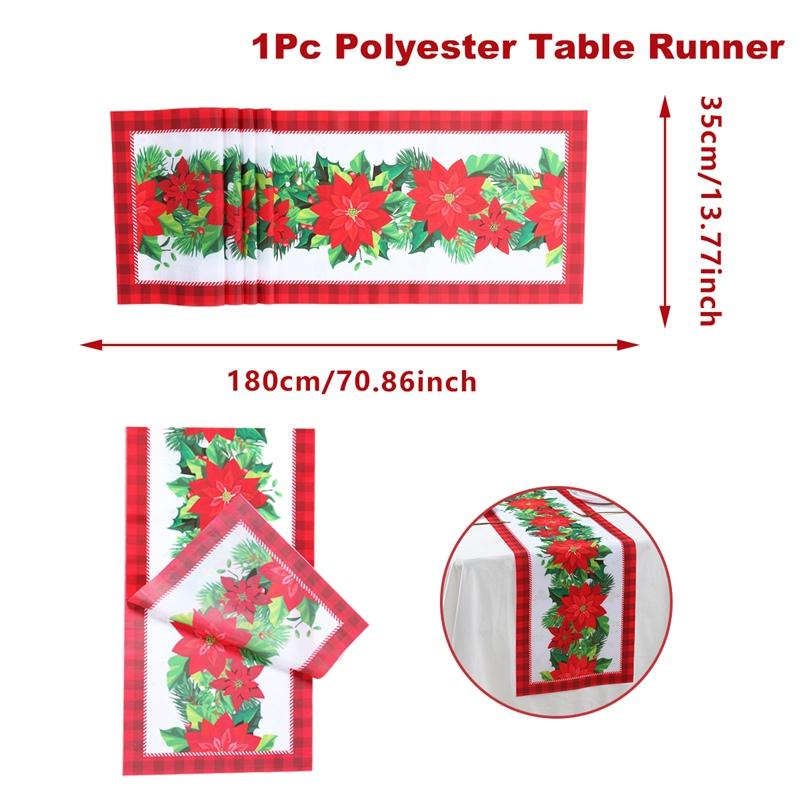 Christmas Table Runner Merry Christmas Table Decoration for Home 2024 Table Cover Xmas Ornament Navidad Natal New Year Gift 2025