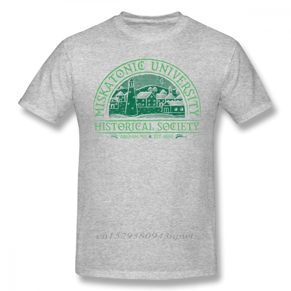Arkham Horror T Shirt Miskatonic Historical Society TShirt Man Cotton Tee Shirt Cute Oversized Printed ShortSleeve Tshirt S