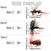 9Pcs-3 Boxs Bundle Fly Fishing Flies 3 different styles Wet Flies Bait for Flishing Trout/carp Artificial Lure Accessories (with Flies Box)
