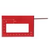 4590 Degree Multifunctional Aluminum Alloy Angle Ruler Marking Gauge Woodworking Tool (Red)