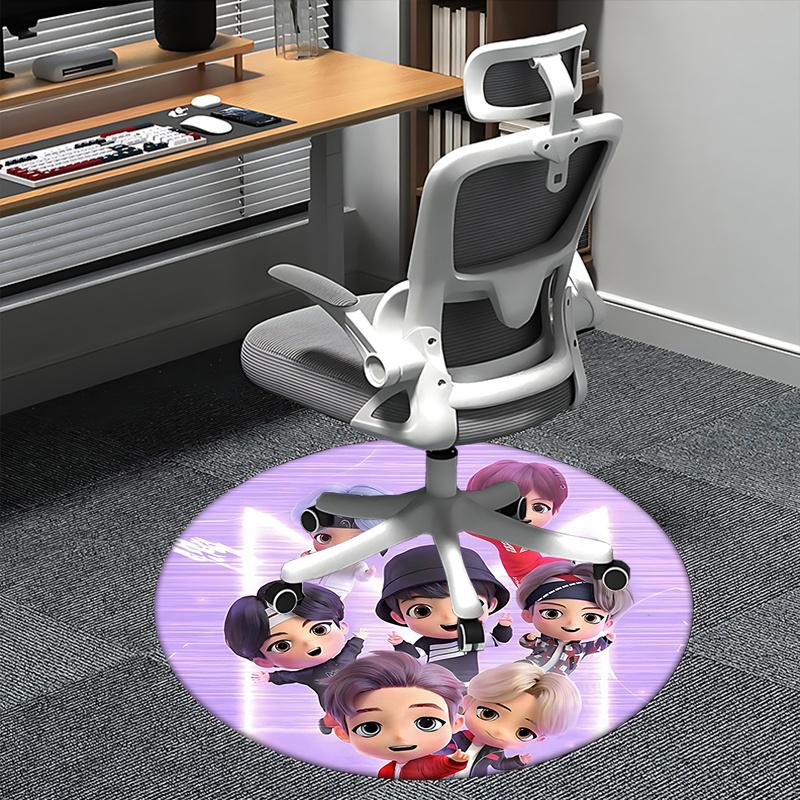 

Kpop Chair mat Round Rug-Office carpet, Non-slip, Suitable for Living Rooms, Bedrooms Decor.1205422a 80cm by 80cm