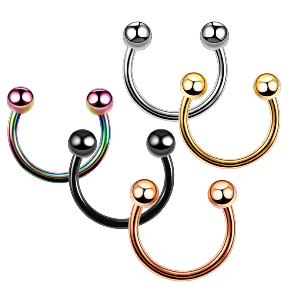 1PC G23 Titanium Nose Rings Lip Eyebrow Piercings Ear Septum Helix Cartilage Piercing Labret Nariz Septum Piercings Body Jewelry