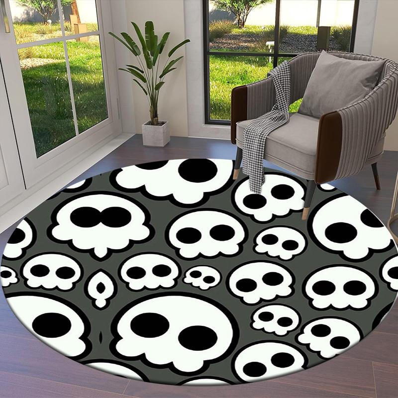 1pc Office Carpet Chair Mats Skull Pattern Design Perfect for Decorating Office Chairs, Living Rooms, Or Bedrooms
