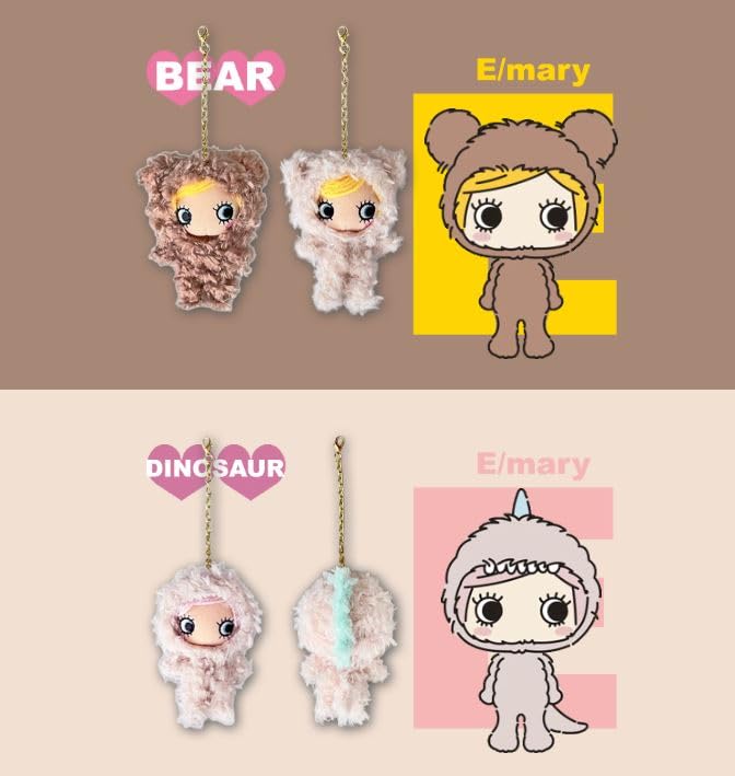 Ilmer Happy Doll Animals Hapiani, 10cm in length, palm-sized plush charm, 1 of 11 varieties, a surprise toy that you'll never know what you'll get.