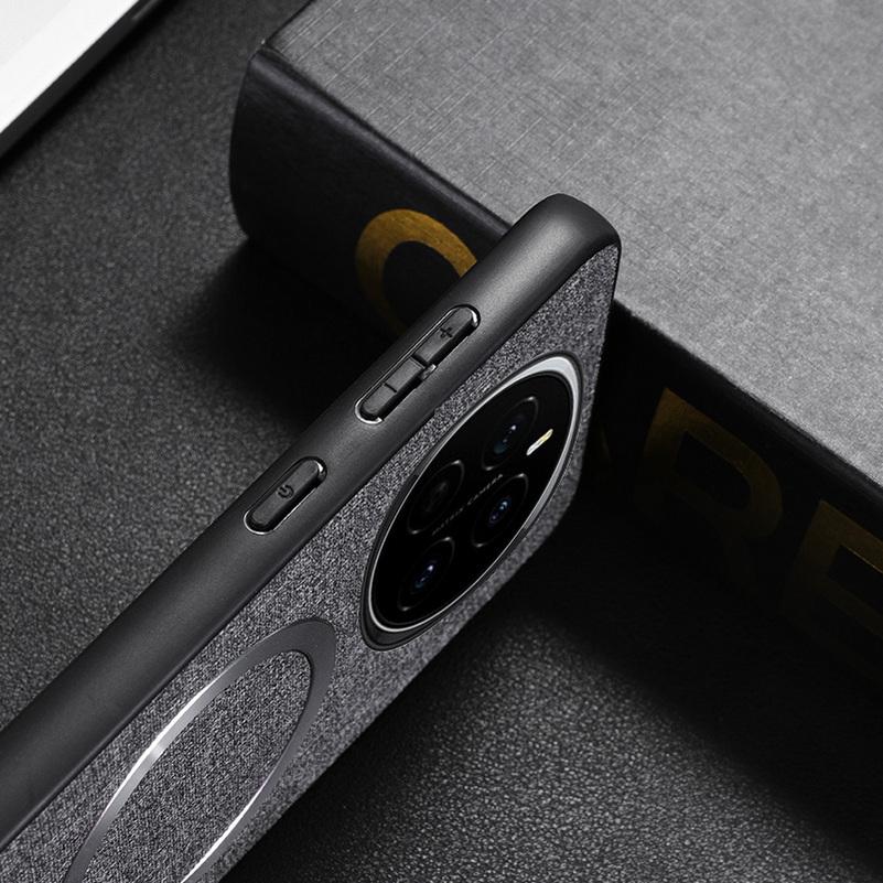 Magsafe Magnetic Plain Leather Case For Honor Magic 7 Pro Magic7 Honor 200 Pro 200 Lite  Cloth Wireless Charging Cover