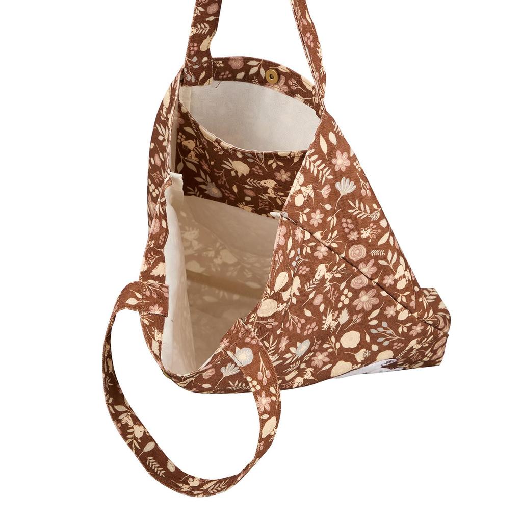 Hapitas Tote Snoopy 75th Anniversary Art New Art PEANUTS PN145 Brown Flower Garden Bag &