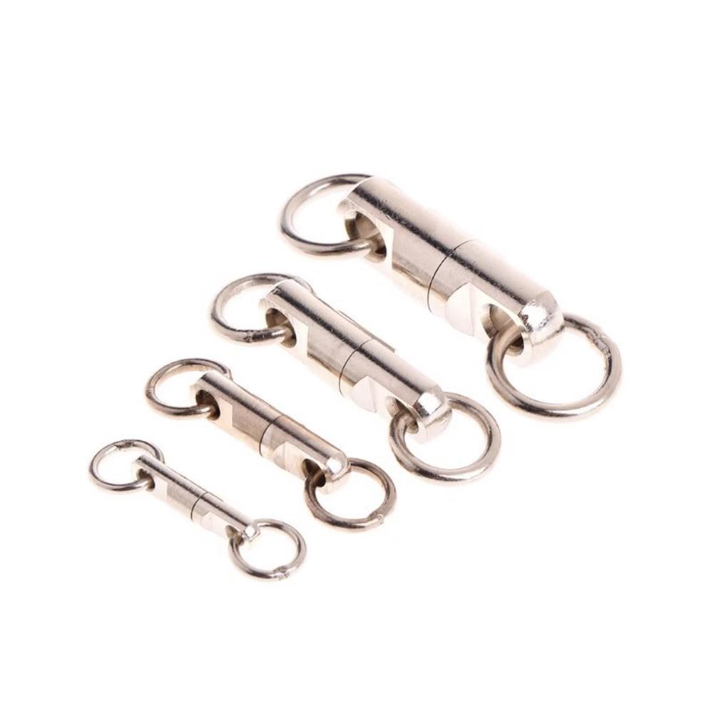 Ring Column Fishhook Lure Connector Rotating Bearing Swivels