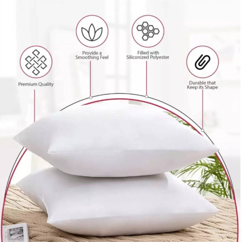 Hotel Style Square Pillow Insert With Thick Pp Cotton Filling For Bedroom Couch Lounge Decor