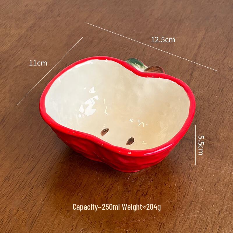 ZISIZ Apple Underglaze Household Bowl Set