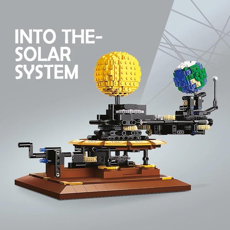 Universe Solar System Planet Earth and Moon In Orbit Building Blocks Model Science Educatio Bricks Toy Kid Gift