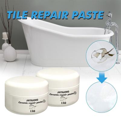 2 Teile/satz Keramik Reparatur Paste Schnell Trocknend Weiß Porzellan Riss Chip Porzellan Reparatur Kit Badewanne Fliesen Dusche Reparatur Fliesen kleber