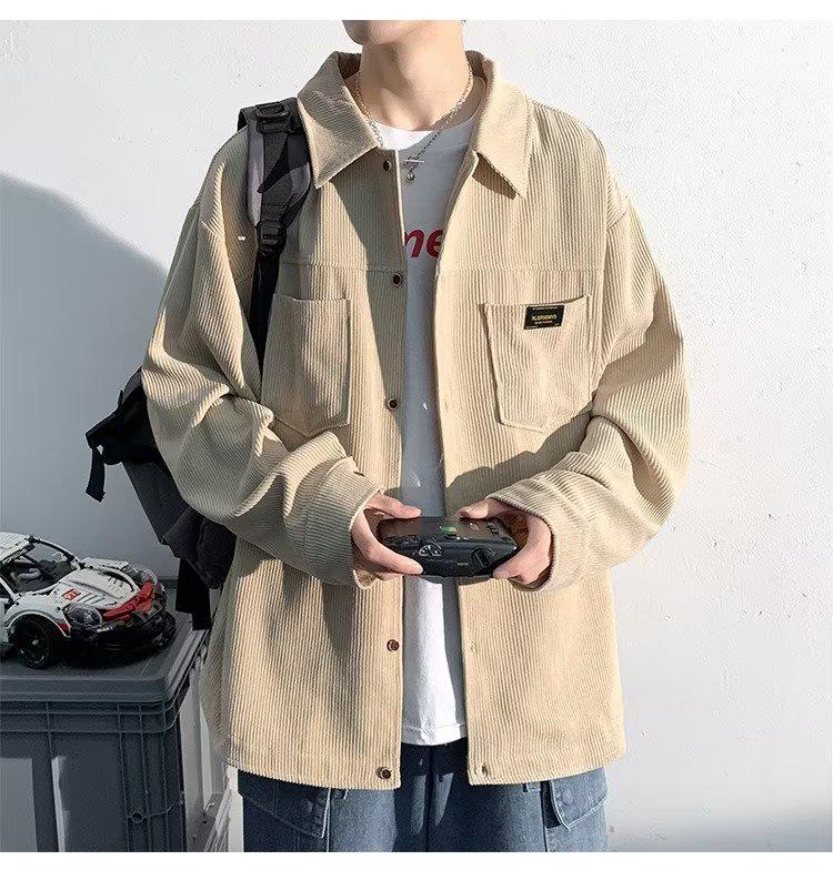 Men's Trendy Loose Fit Korean Style Corduroy Jacket