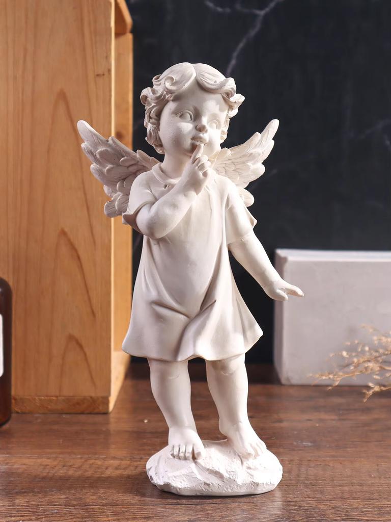 Angel Series Nordic Style Exquisite Resin Sculpture Craft Art Home Decor for Living Room, Bookshelf, and Entrance Decoration