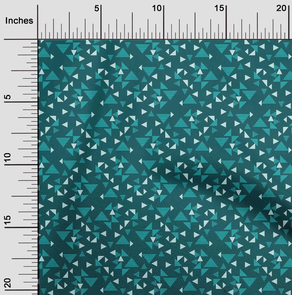 oneOone Cotton Flex Fabric Triangle Geometric Print Fabric By Yard 40 Inch