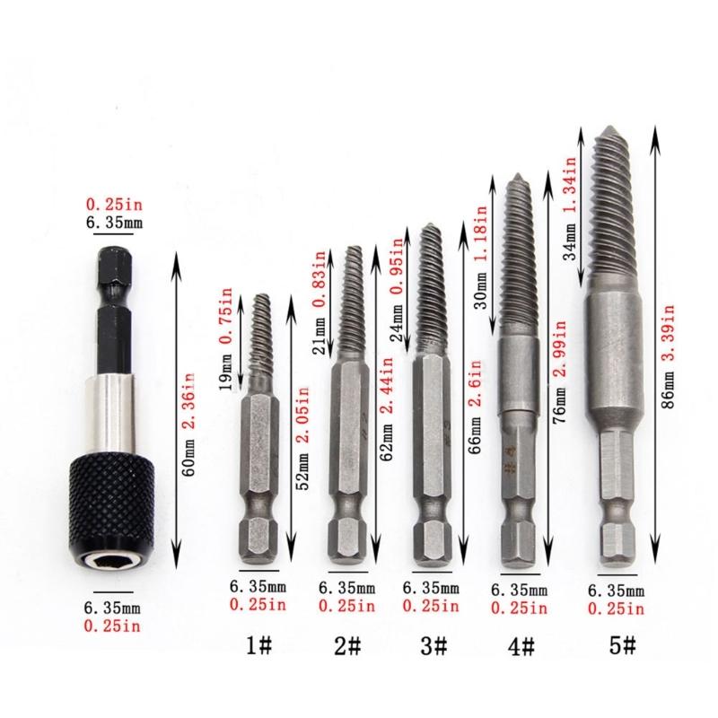 Screw Extractor Bolt Extractor Set Left Hand Drill Bit Set Stripped Bolt Remover Borken Bolt Extractor Kit for Removing