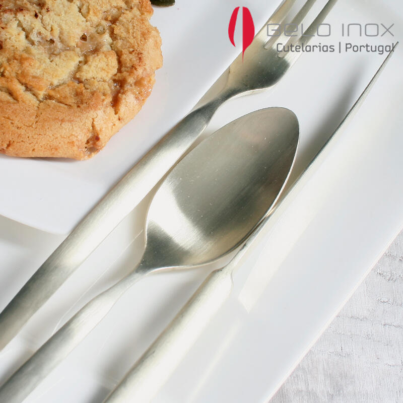 [belo inox] Platinum champagne steak spoon matte