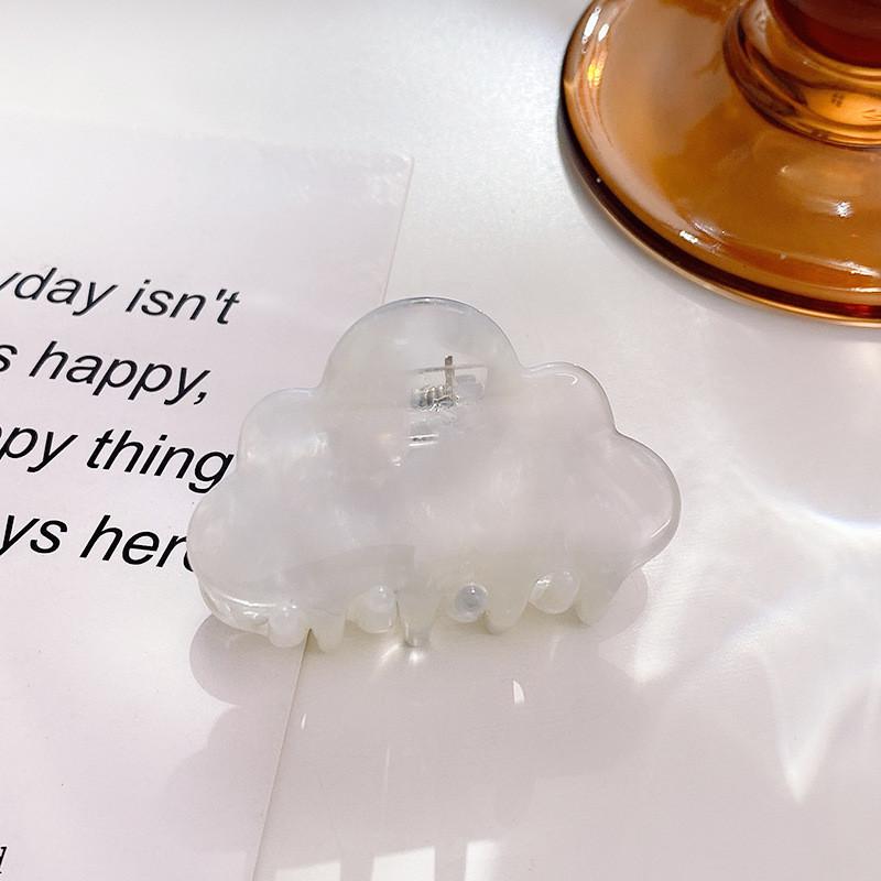 

Милая мини-заколка для волос для женщин из ацетата с модным геометрическим дизайном Colorful White Cloud