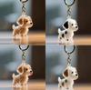 4PCS Transparent Cute Dog Hair Fur Storage Keychain Dogs Hair Storage Box Keyring Bag DIY Accessory Pet Lover Gifts Key Chains