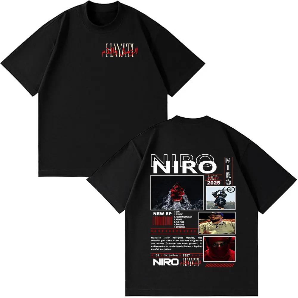 Rapper Niro OX7 Album T-shirt Men Women Clothes Hip Hop Fashion Pop Music T-shirts Male Casual Vintage T Shirt Streetwear