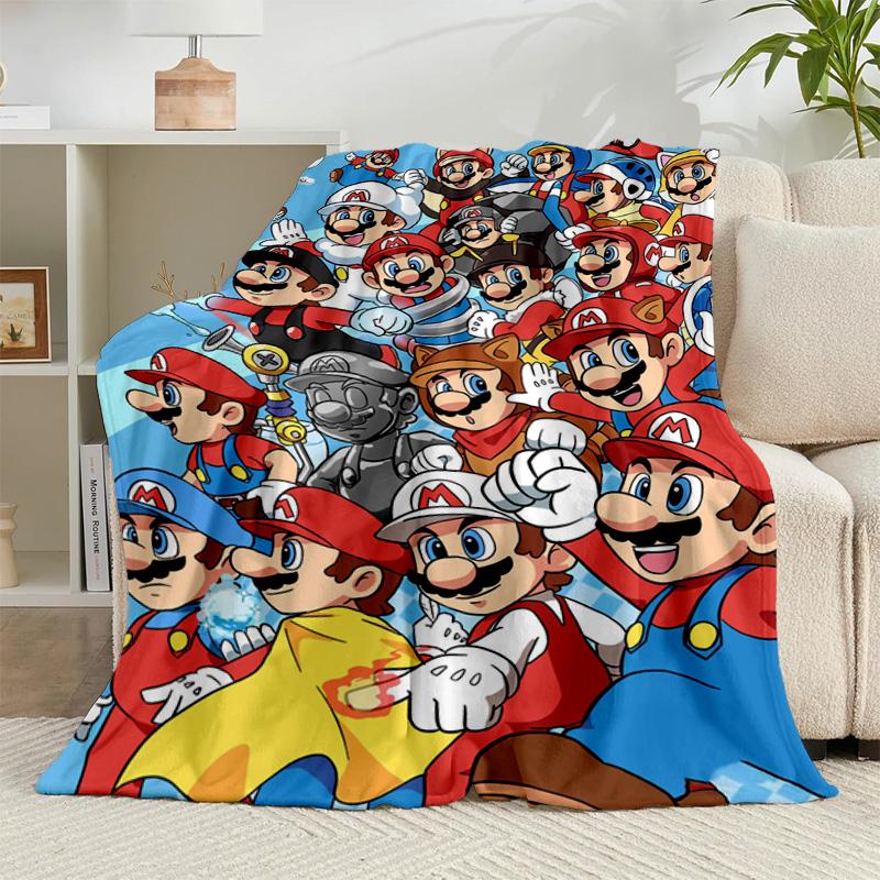 1PC Princess Peach Adventure Flannel Blanket Gift, Suitable for Both Men And Women, Soft Ideal for Beds And Sofa, Birthday Or Christmas Gift