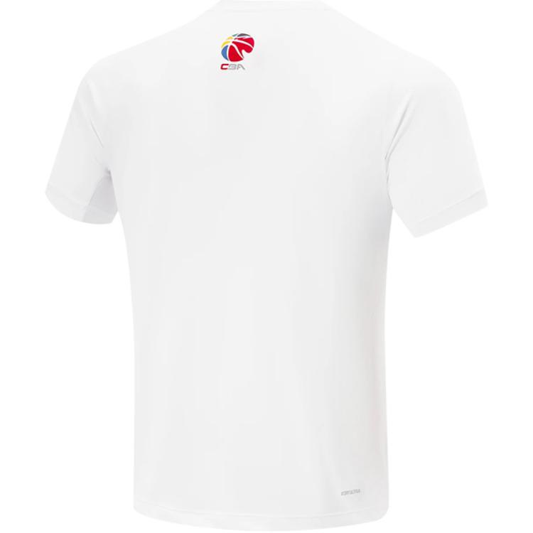 Li Ning CBA Series Basketball 24 Season Tianjin Team Comfortable Casual Simple Short Sleeve Basketball Shirt Men tops White ATSU971-1