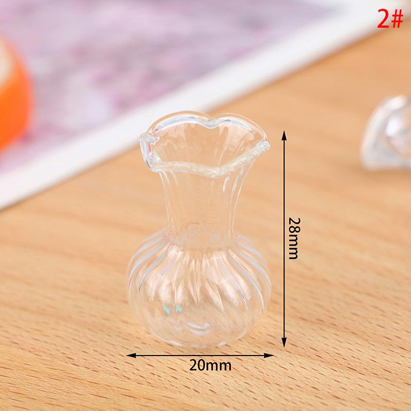 1:12 Dollhouse Miniature Jasmine Hydrangea Flower Green Plant Vase Flowerpot Vase Jar Model Furniture Decoration Accessories