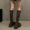 Autumn and Winter Knight Boots Pile High Boots Women's 2025 New Thin Boots Small Thin Thick-soled Long Boots