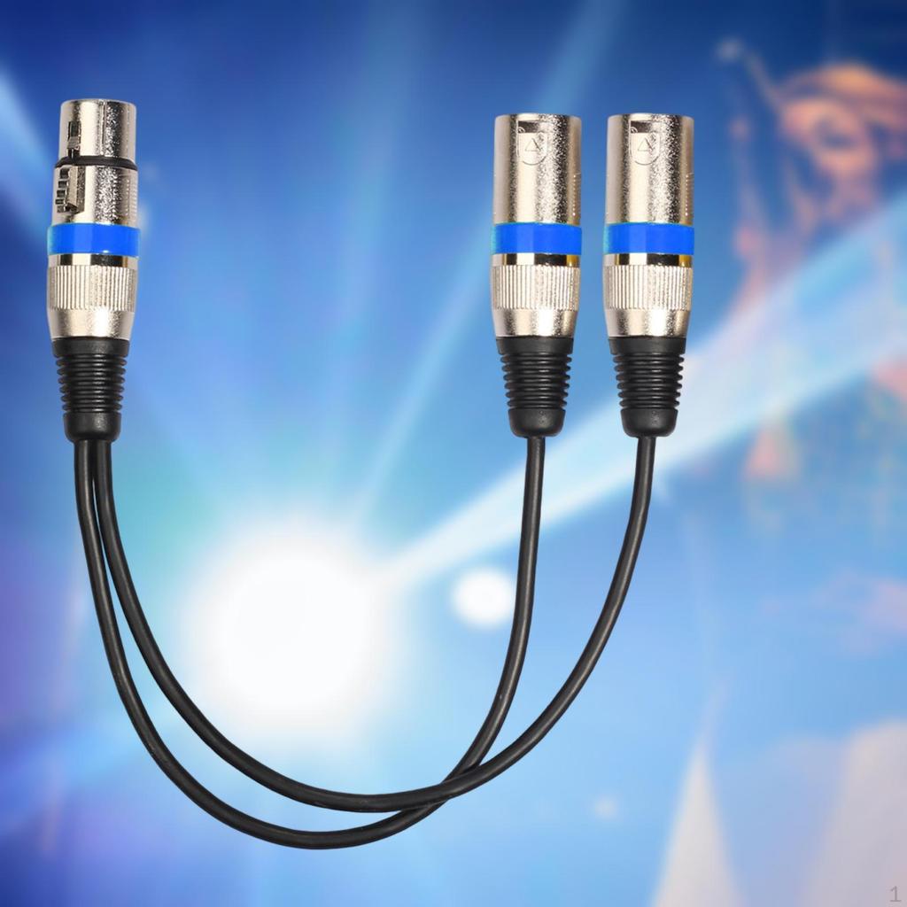 Splitter Cord, 1 XLR Female to 2 Male Y Cable, 30cm for Equelizer