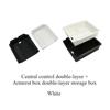 Double-layer Center Console Storage Box For Tesla Model Y/3/3+ Highland Glasses Holder Armest Storage Box Car Organizer Accessor