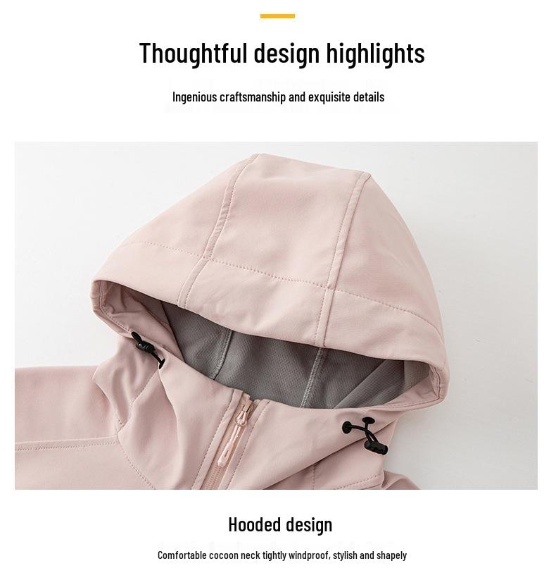 2026 Lightweight Windproof Waterproof Softshell Jacket for Men & Women - Breathable, Hooded, Thin Fleece for Mountaineering