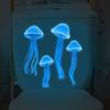 Autocollants Muraux Méduse Luminescents Autocollant Toilettes Décoration Murale Salle de Bain Auto-Adhésif Amovible Autocollant Voiture Décoration Intérieure