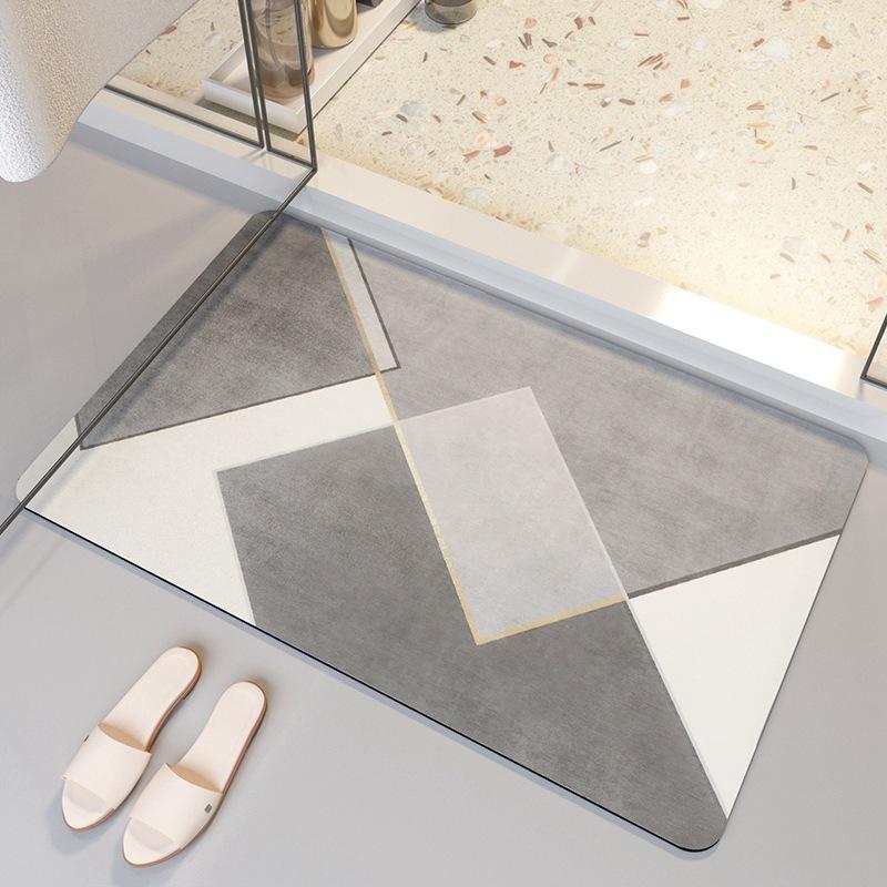 Diatom Mud Floor Mat Dirt-resistant Bathroom Floor Mat High-end Quick-drying Water-absorbing Pad Bathroom Anti-slip Pad Easy-to-maintenance Foot Mat