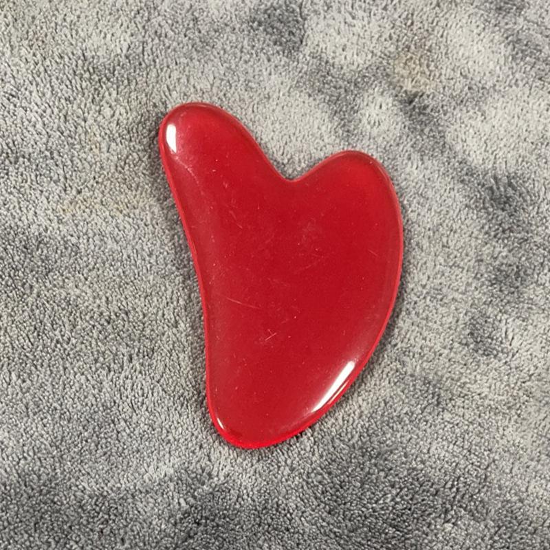 Heart-Shaped Resin Beeswax Gua Sha Set for Facial and Body Acupoint Scraping