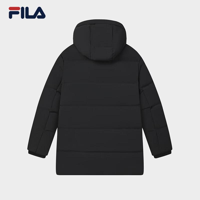 FILA Men's 2024 Winter Hooded Mid-Length Down Jacket