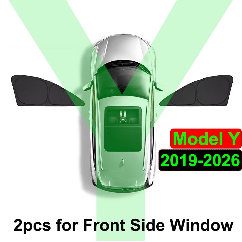 AABLU1 Car Sunshade for Tesla Model Y Juniper 2026 2025 2024 Sun Shade Cover Privacy Rear Window Shades Windowshield Protect Cover Set