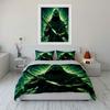 Dark Cloaked Warrior With Glowing Sword Print Soft Comfortable Duvet Cover Bedding Set Included 1*Duvet Cover  2*Pillowcases