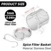 Seasoning Strainer Large Stainless Steel Tea Infuser, sieve fine mesh with Extended Chain Hook for Brew Loose Leaf Tea, Seasonings Cooking, Ice Cube