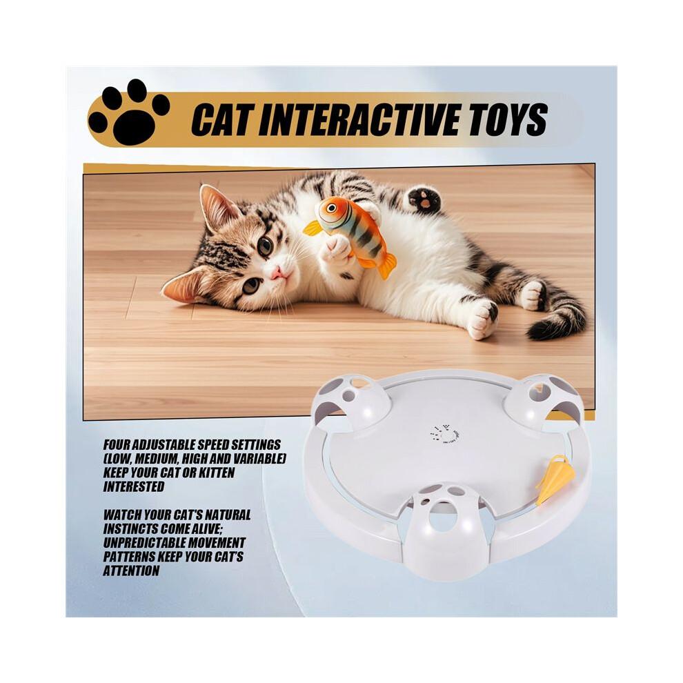 Pounce Cat Toy, Interactive Automatic Toy Adjustable Electronic Battery Operated Toy