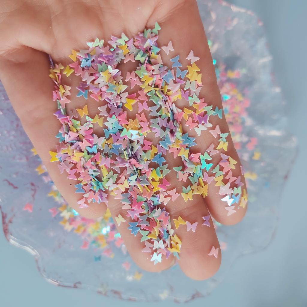 500g/Bag Colorful Butterfly Glitter Nail Art Sequins 3D Butterfly Confetti Stickers Manicure Makeup DIY Decoration for Women