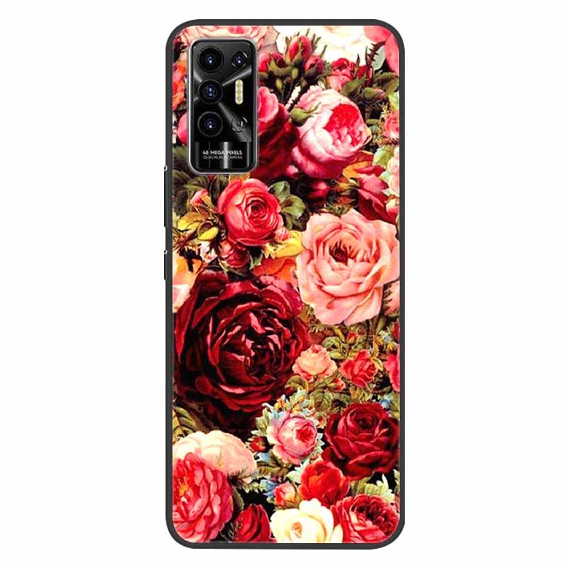 For Tecno Pova 2 Case Pova2 Shockproof Soft silicone TPU Back Cover For Tecno Pova 2 Phone Cases Pova2 2021 Case Cute Cartoon